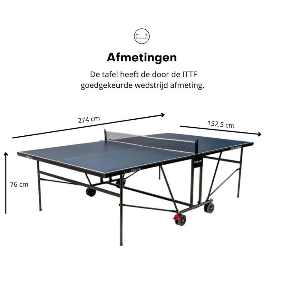Tafeltennistafel 500 Indoor|Pegasi Outlet