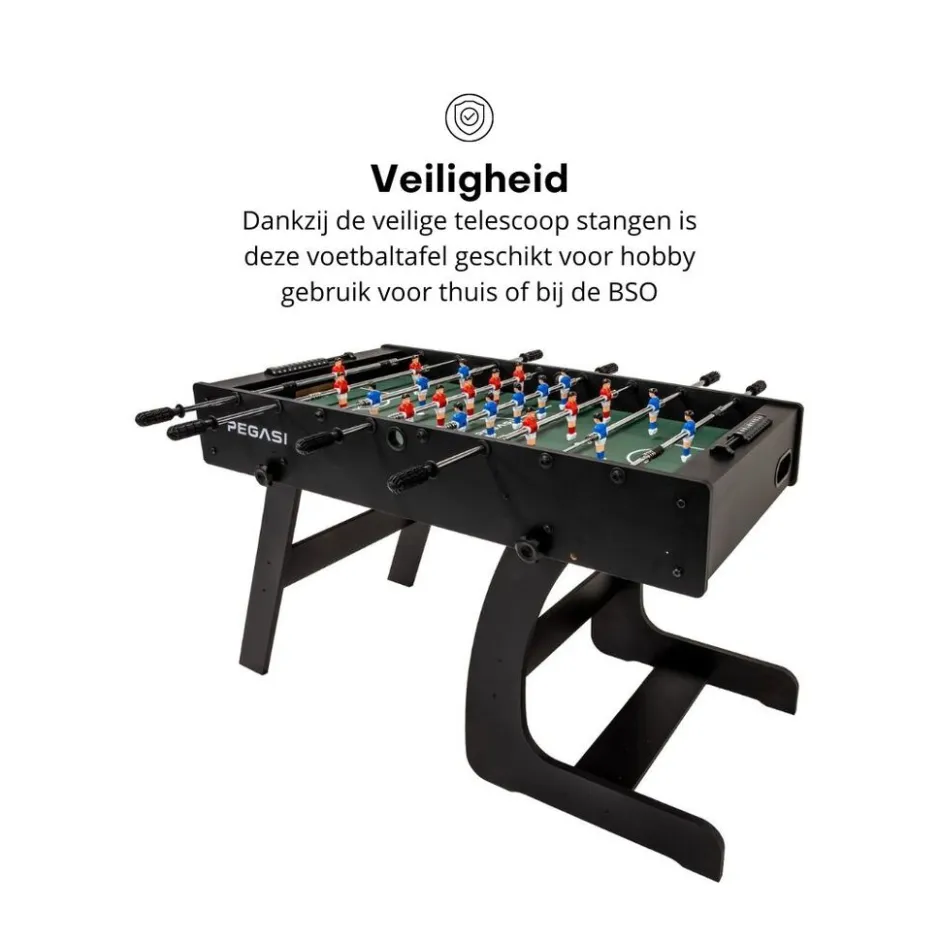 Pegasi Voetbaltafel Foldy Inklapbaar< Tafelvoetbal