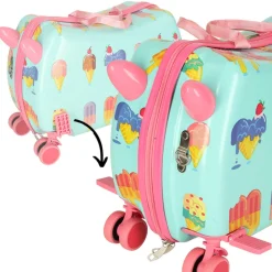 PerPhoenix Ride On Reiskoffer Kinderen Ijsjes Motief op Wielen< Buiten En Vrije Tijd