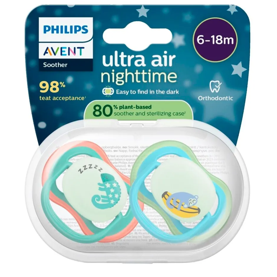 Soother Ultra Air 6-18M SCF376/28 Nighttime Fopspeen|Philips Avent Discount