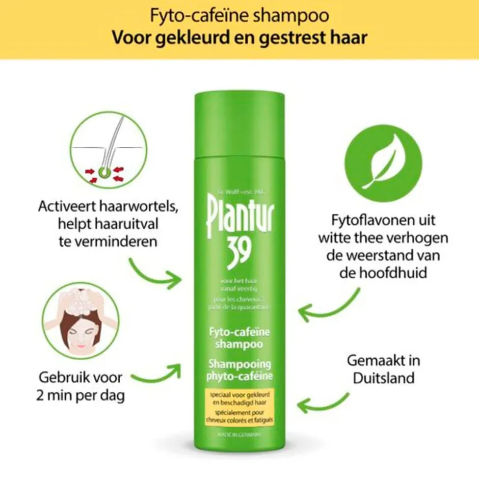 Plantur 39 Plantur39 Cafeïne Shampoo voor Gekleurd Haar< Shampoo
