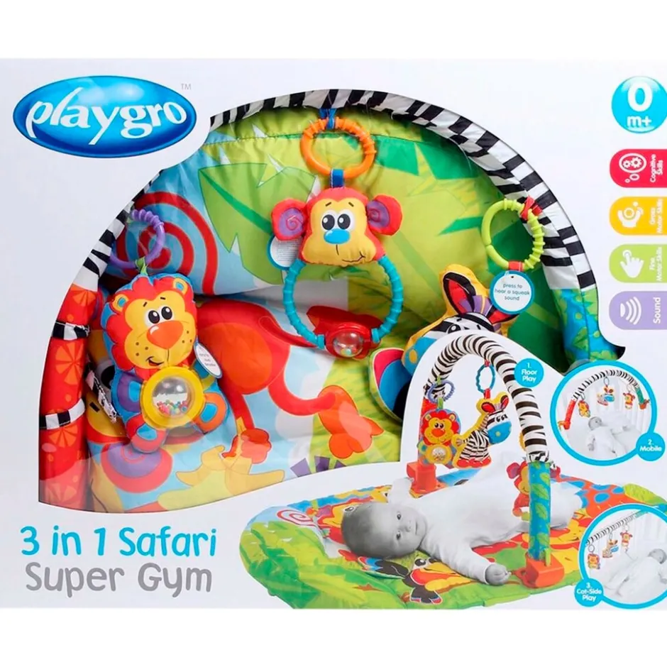 Playgro 3-In-1 Safari Super Babygym< Interactief Speelgoed