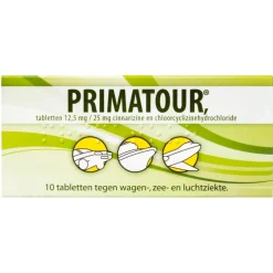 Primatour Reistabletten< Reisziekte