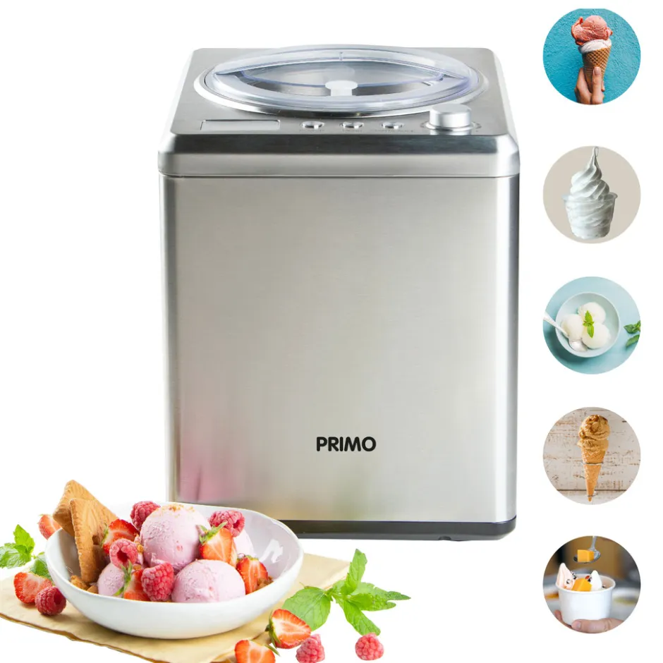 PRIMO PR408IM Roomijsmachine met compressor 2L< Snackapparaten
