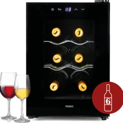 PRIMO PR168WK Energie E Wijnkoeler 6 flessen< Koelkasten En Vriezers