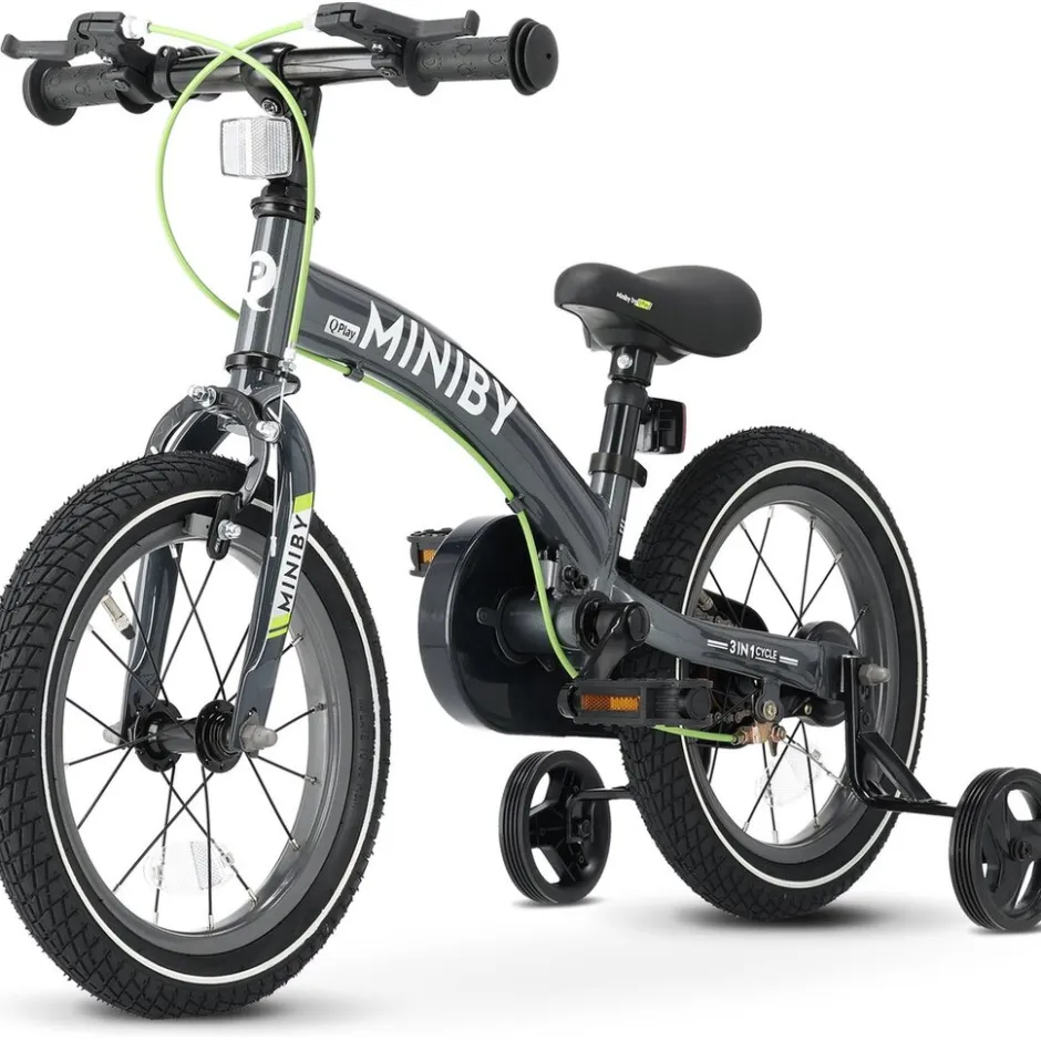 Qplay Miniby 3-in-1 kinderfiets – Grijs|