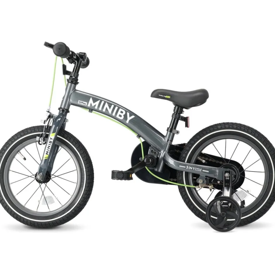 Qplay Miniby 3-in-1 kinderfiets – Grijs|