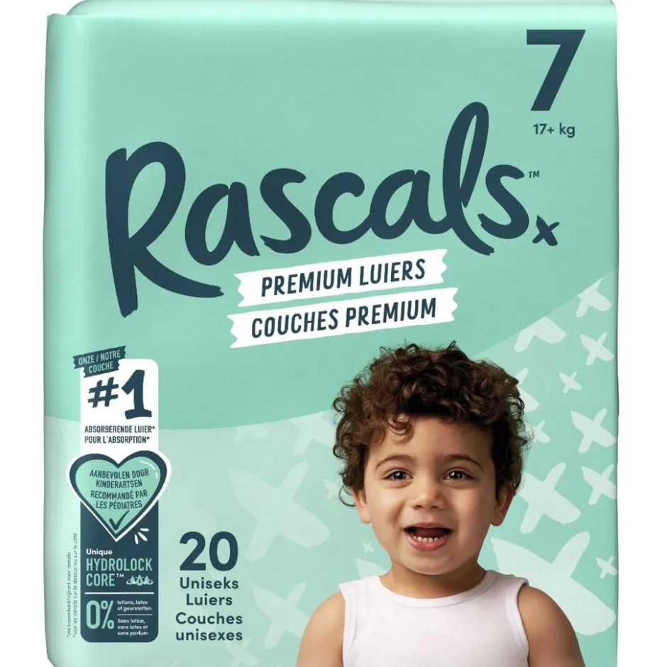 Rascal + Friends Rascals Maat 7 Premium Luiers< Luiers Maat 7