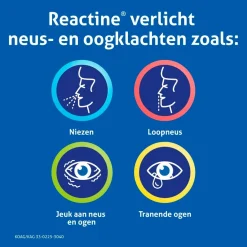 Reactine Cetirizine 10mg Filmomhulde Hooikoortstabletten< Allergische Reacties