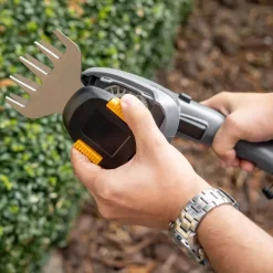 Rebel 2 in 1 buxusschaar en grastrimmer inclusief accu en oplader< Buiten En Vrije Tijd