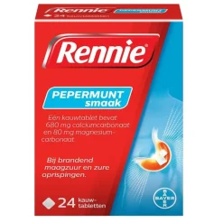 Rennie Pepermunt Kauwtabletten< Maag En Darm