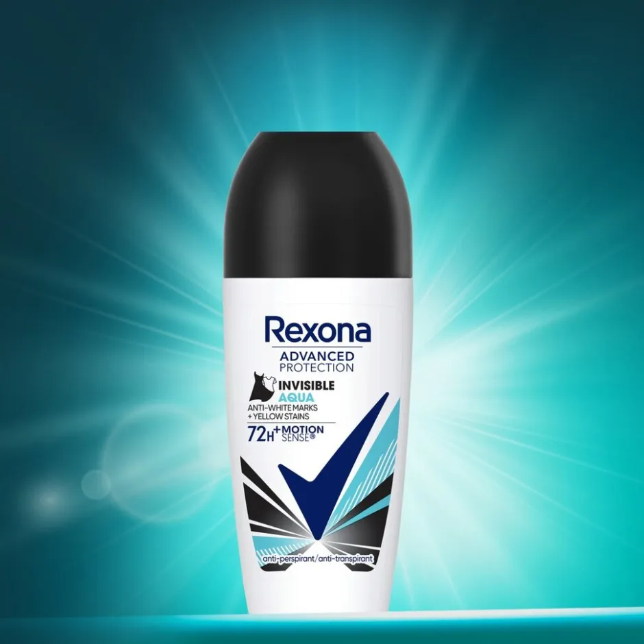 Advanced Protection Invisible Aqua Antitranspirant Roller|Rexona Hot