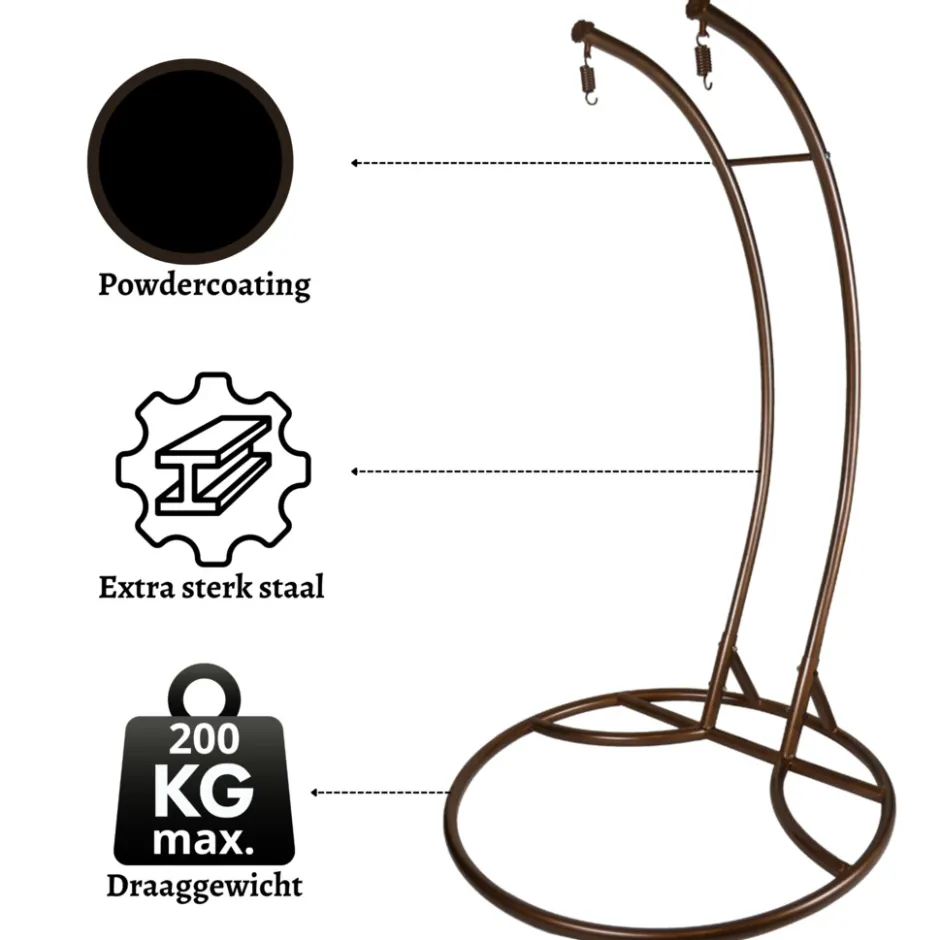 Rijoka Hangstoel Dubbel Eggy Twisted Schommelstoel Rattan 2persoons| Outlet