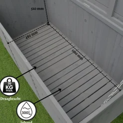 Rijoka Houten Opbergbox Tuinbox Tuin Opbergkist< Opbergen