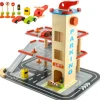 Rijoka Houten Parkeergarage Parking met lift Inclusief accessoires< Houten Speelsets|Verrassend Speelgoedvoordeel