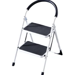 Rijoka Huishoudtrap Inklapbaar 2 Treden Anti Slip Treden Sponge Handgrepen| New