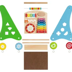 Rijoka Loopwagen Hout voor Baby Educatieve Looptrainer Anti Slip Wieltjes Babywalker| Outlet
