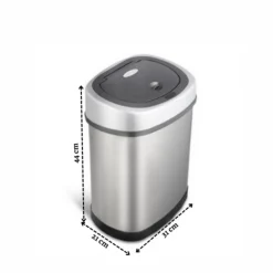 Rijoka Prullenbak met Sensor 12 Liter RVS Soft Close Vingerafdrukvrij| Clearance