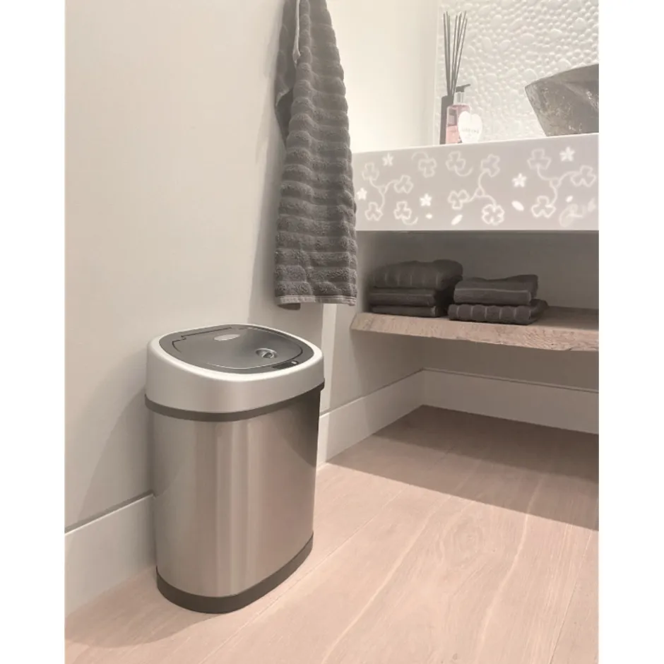 Rijoka Prullenbak met Sensor 12 Liter RVS Soft Close Vingerafdrukvrij| Clearance