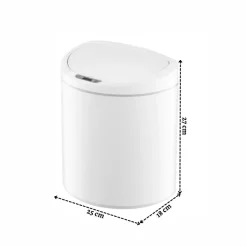 Rijoka Prullenbak Sensor 8 Liter Kunststof Soft Close Vingerafdrukvrij Afvalbak| Hot