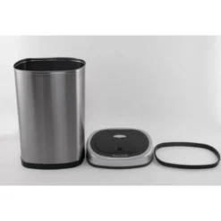 Rijoka Prullenbak Sensor 50 Liter RVS Soft Close Vingerafdrukvrij| Sale