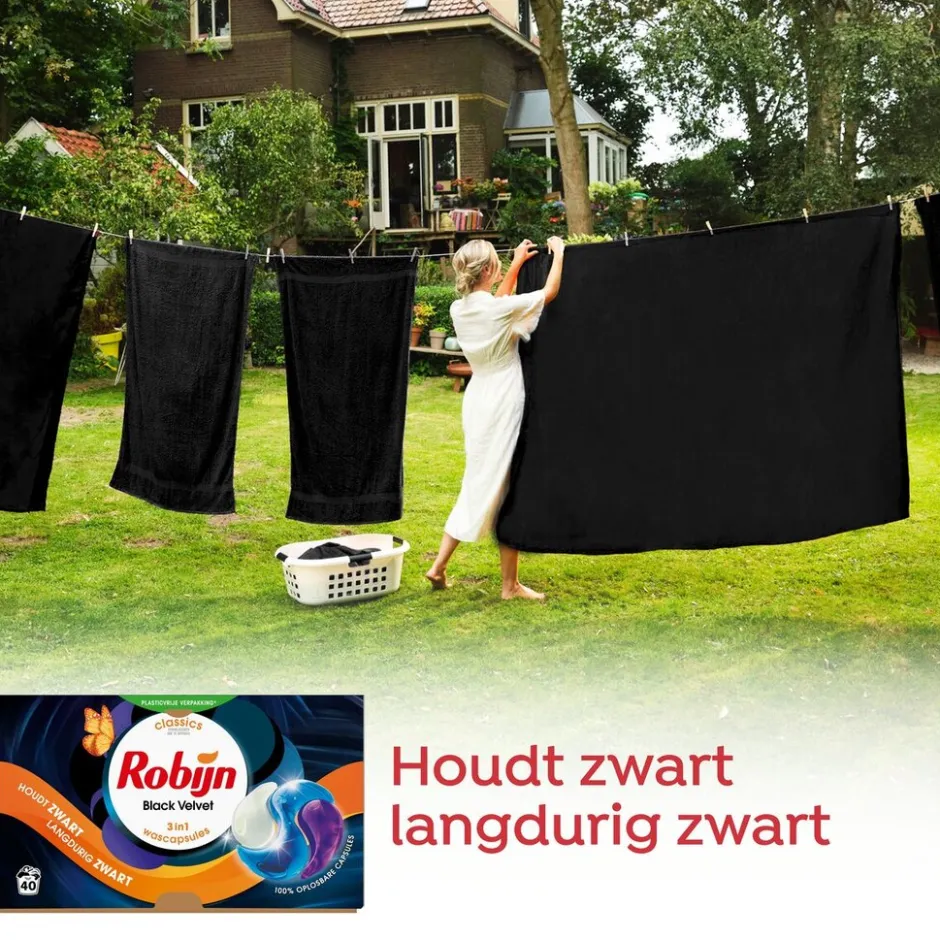 Robijn Black Velvet 3-In-1 Wasmiddelcapsules< Wasmiddel
