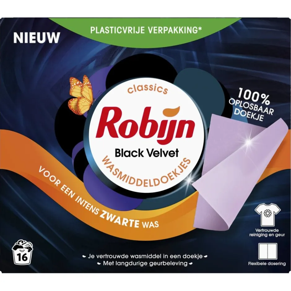Classics Black Velvet Wasmiddeldoekjes|Robijn Hot