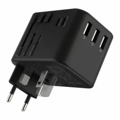 Travel Adapter Quick Charge Universele Wereldstekker Zwart|Rolling Square Online