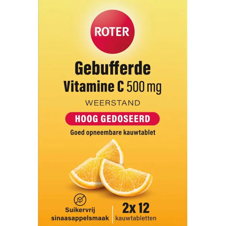 Gebufferde Vitamine C 500mg Kauwtabletten|Roter Sale