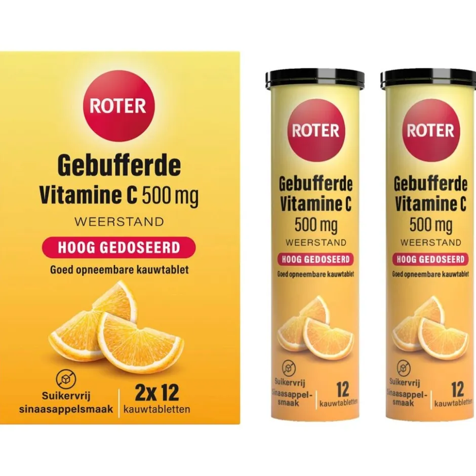 Gebufferde Vitamine C 500mg Kauwtabletten|Roter Sale