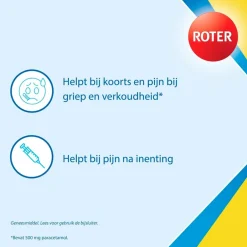 Roter Paracetamol 500mg Tabletten< Pijn