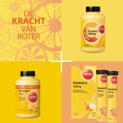 Roter Vitamine C 1000 mg Sterk Kauwtabletten< Weerstand En Energie|Vitamines