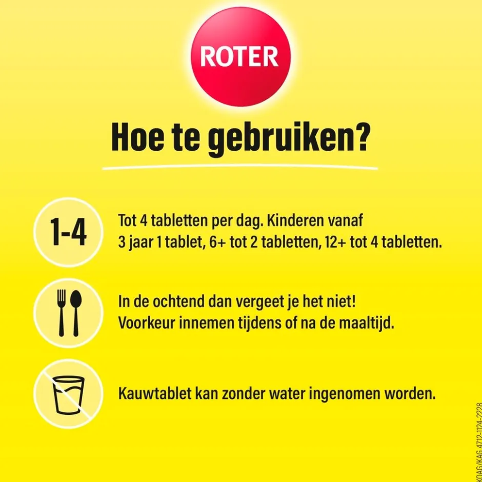 Roter Vitamine C 70 mg Suikervrije Kauwtabletten< Weerstand En Energie|Vitamines