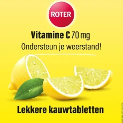 Roter Vitamine C 70mg Citroen Kauwtabletten< Weerstand En Energie|Vitamines