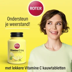 Roter Vitamine C 70mg Citroen Kauwtabletten< Weerstand En Energie|Vitamines