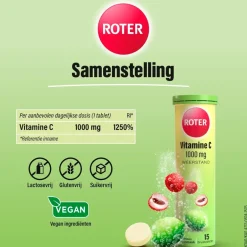 Vitamine C 1000mg Lime Lychee Bruistabletten|Roter Clearance