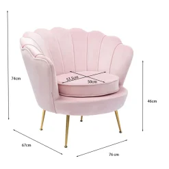 Overig Russle Schelp Fauteuil Velvet< Meubels