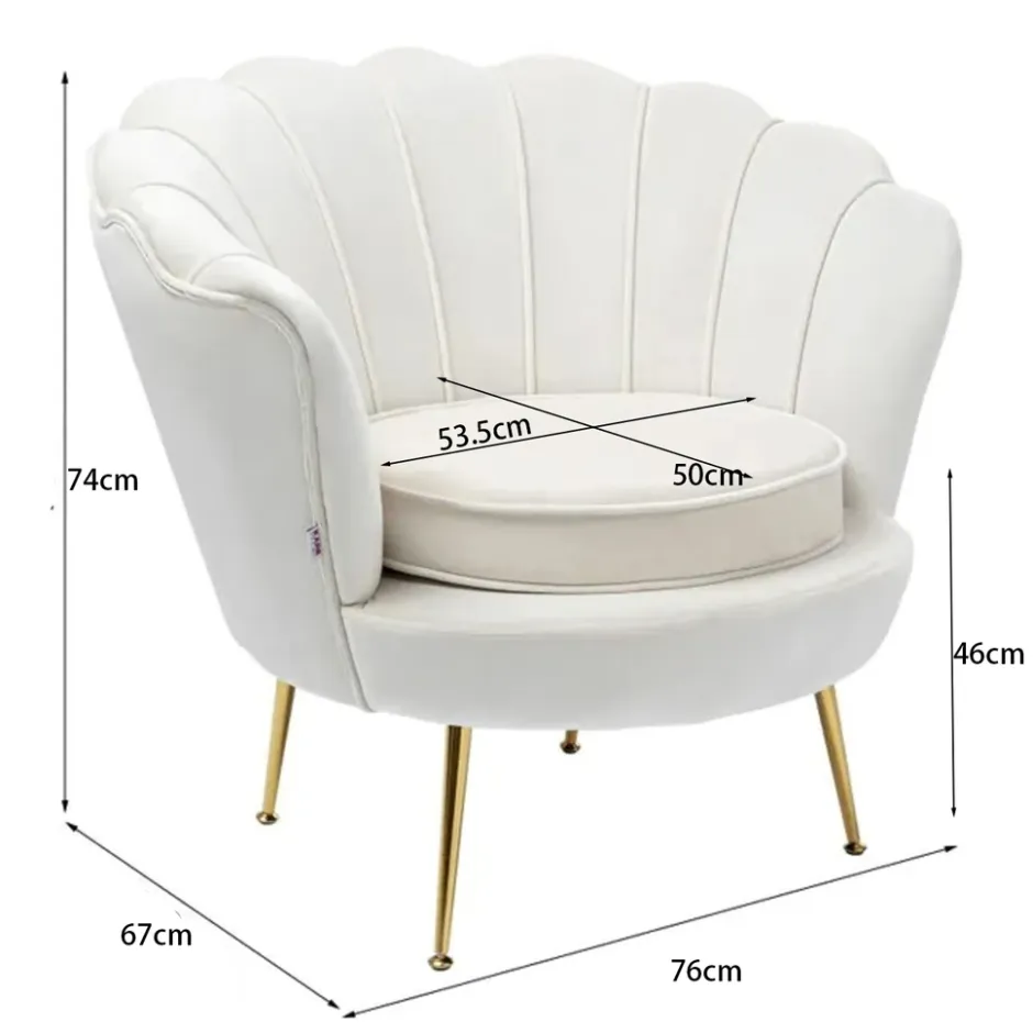Overig Russle Schelp Fauteuil Velvet< Meubels