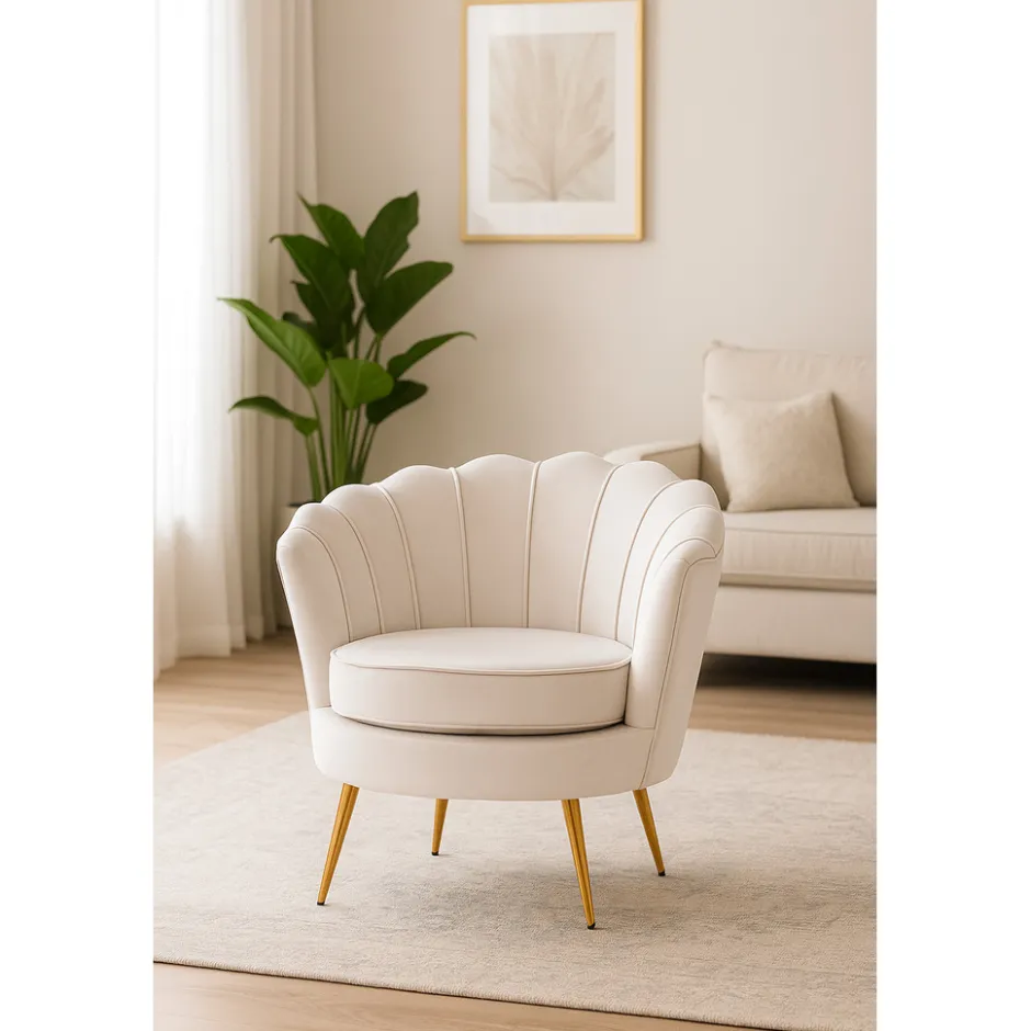 Overig Russle Schelp Fauteuil Velvet< Meubels