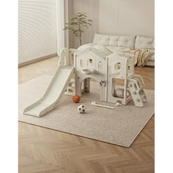Russle Speeltoestel Toren Luxe Nature met glijbaan en loopbrug< Speeltoestellen