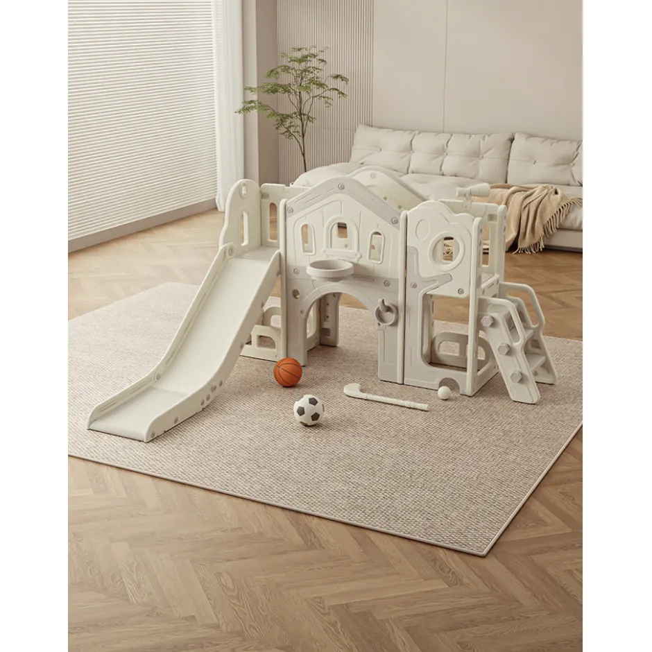 Russle Speeltoestel Toren Luxe Nature met glijbaan en loopbrug< Speeltoestellen