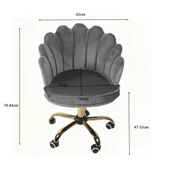 Russle Velvet Schelp Bureaustoel|