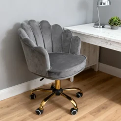 Russle Velvet Schelp Bureaustoel|