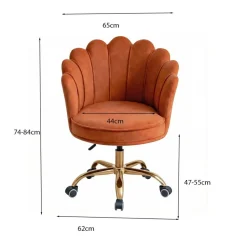 Russle Velvet Schelp Bureaustoel| Sale