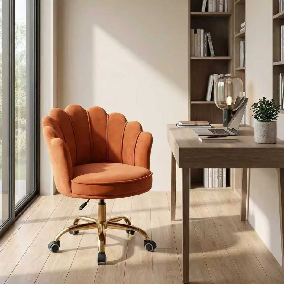 Russle Velvet Schelp Bureaustoel| Sale
