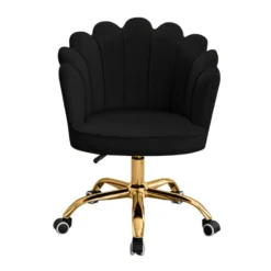 Russle Velvet Schelp Bureaustoel< Meubels