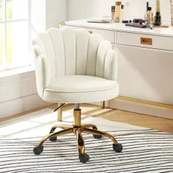 Russle Velvet Schelp Bureaustoel| Best
