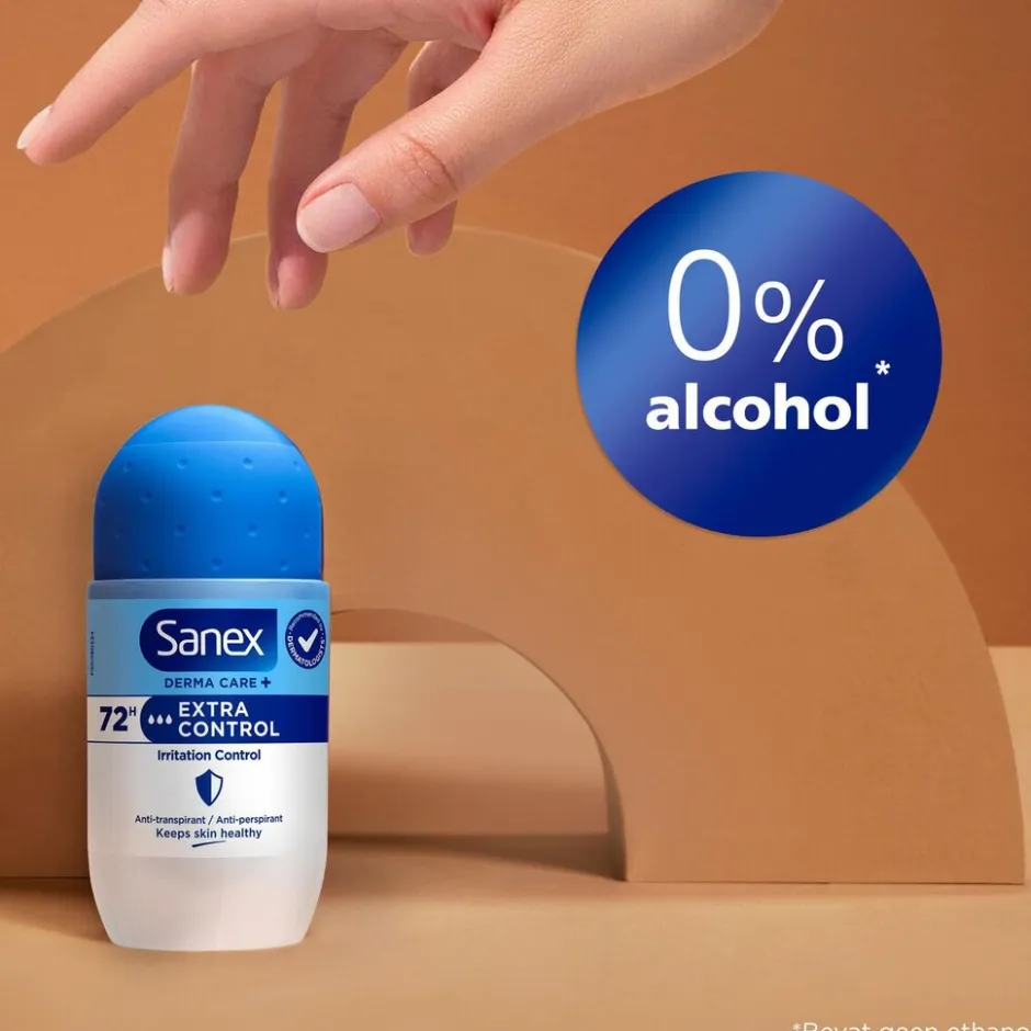Derma Care+ Extra Control 72h Antitranspirant Deodorant Roller|Sanex Online