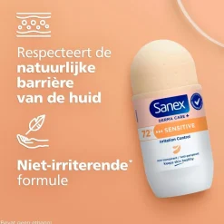 Derma Care+ Sensitive 72h Antitranspirant Deodorant Roller|Sanex Sale