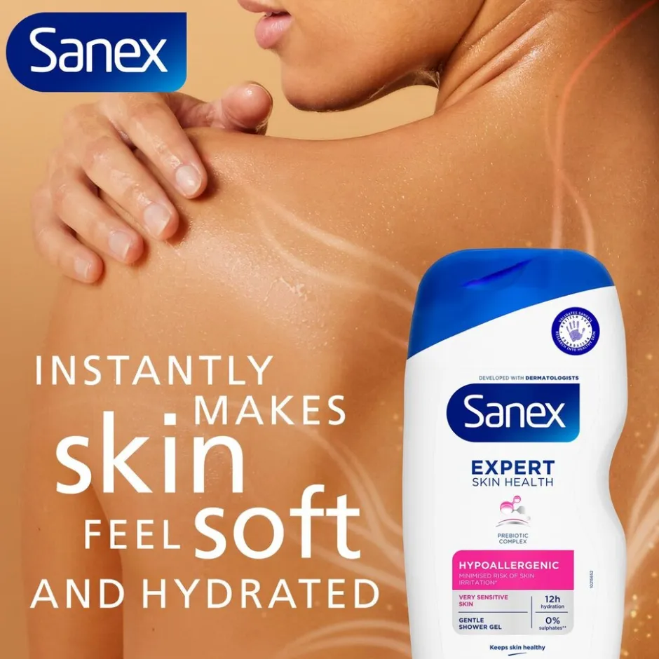 Expert Skin Healh Hypoallergenic Douchegel|Sanex Clearance